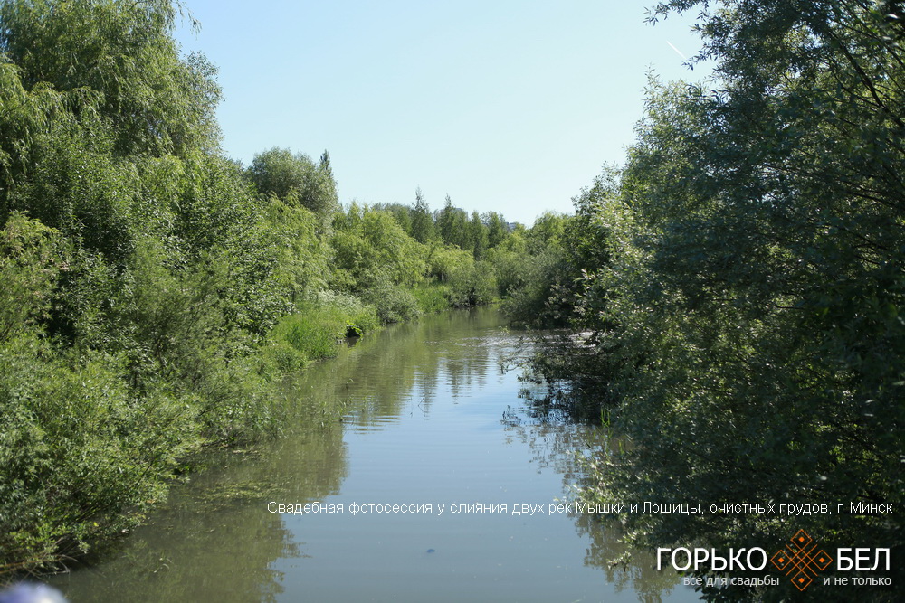 Свадебная фотосессия у слияния двух рек Мышки и Лошицы, очистных прудов Свадебная фотосессия у слияния двух рек Мышки и Лошицы, очистных прудов