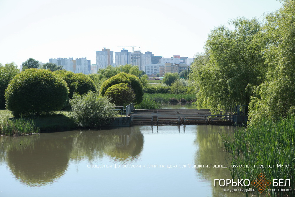Свадебная фотосессия у слияния двух рек Мышки и Лошицы, очистных прудов Свадебная фотосессия у слияния двух рек Мышки и Лошицы, очистных прудов