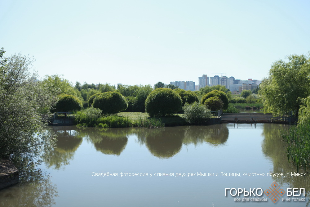 Свадебная фотосессия у слияния двух рек Мышки и Лошицы, очистных прудов Свадебная фотосессия у слияния двух рек Мышки и Лошицы, очистных прудов