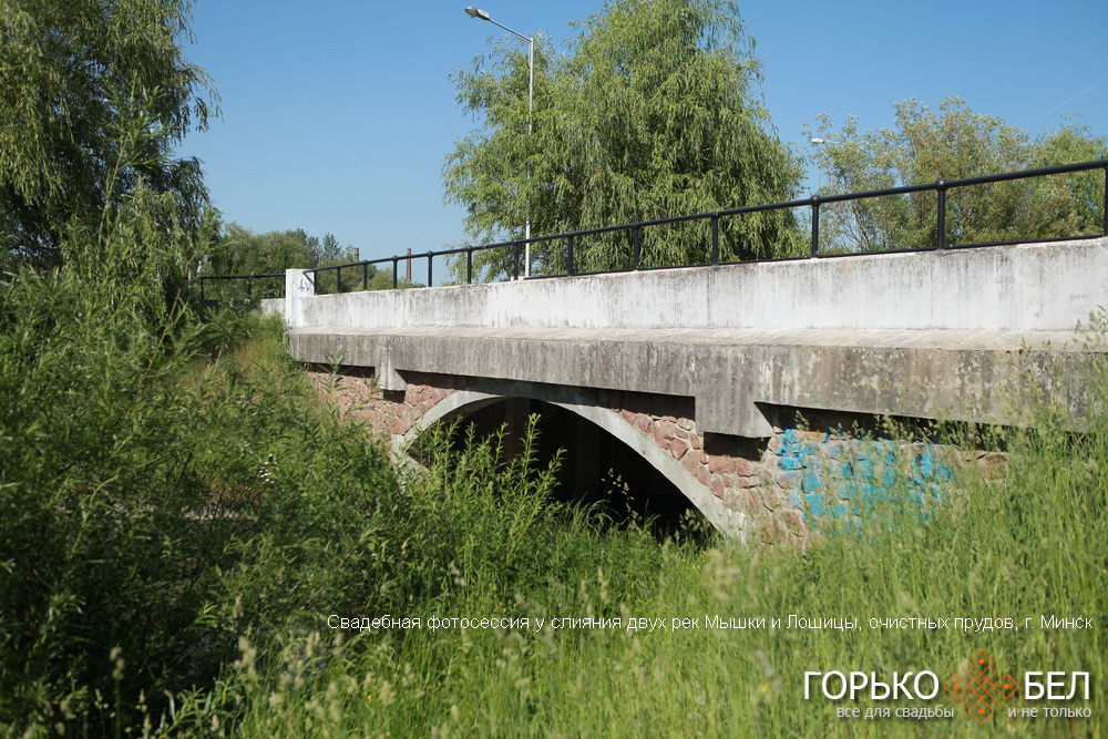 Свадебная фотосессия у слияния двух рек Мышки и Лошицы, очистных прудов Свадебная фотосессия у слияния двух рек Мышки и Лошицы, очистных прудов