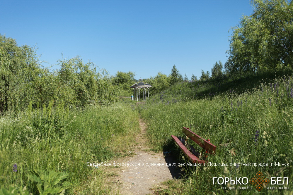 Свадебная фотосессия у слияния двух рек Мышки и Лошицы, очистных прудов Свадебная фотосессия у слияния двух рек Мышки и Лошицы, очистных прудов